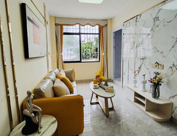 龙岗布吉南岭小产权房《阳光花园》丹竹头地铁口700米，停车场方便，总价41.5万起